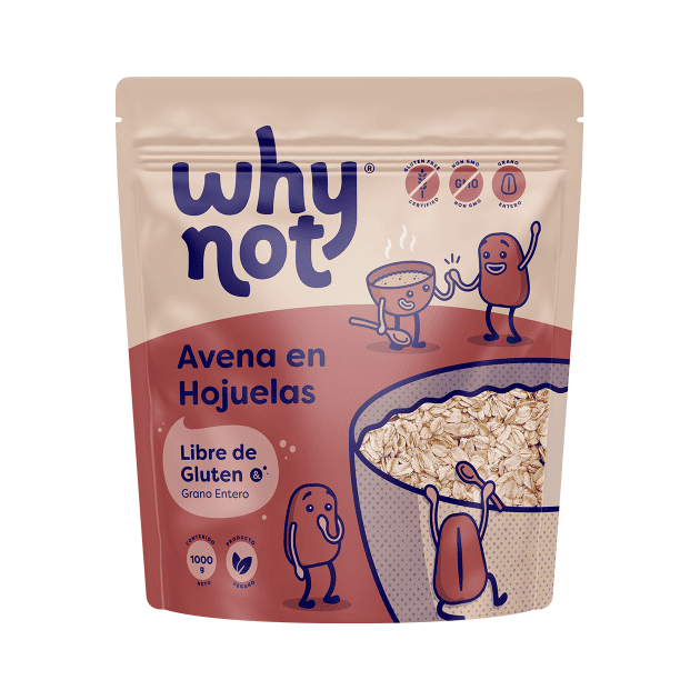 Avena Why Not 1000 Gr hojuelas Libre Gluten