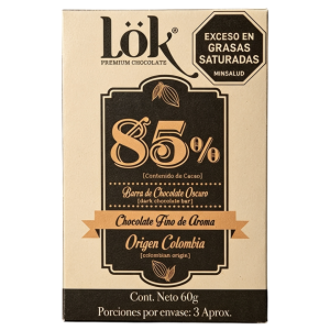 Chocolate LOK 85 Gr cacao 85%