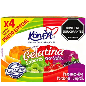 Gelatina pague 3 lleve 4 sin azúcar Konfyt 40 Gr