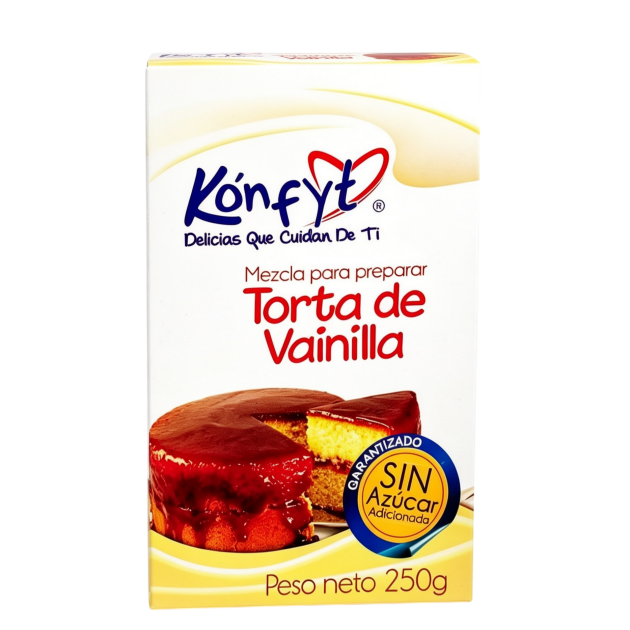 Mezcla torta vainilla sin azúcar Konfyt 250 Gr