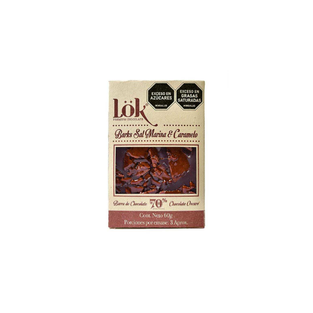 ChocolateLokBark70%SalMarinayCaramelo60Gr