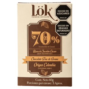 Chocolate Lok Cacao al 70% 60Gr