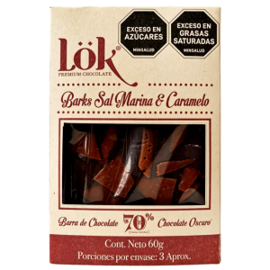 Chocolate Lok Bark 70% Sal Marina y Caramelo 60Gr