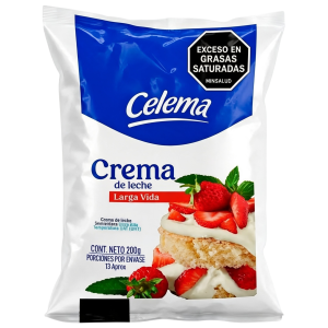 Crema de leche larga vida Celema 200Gr