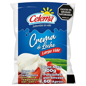 Crema de leche larga vida Celema 900Gr