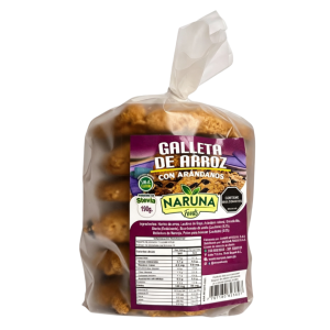 Galleta de Arroz con Arándanos Naruna – 190 g