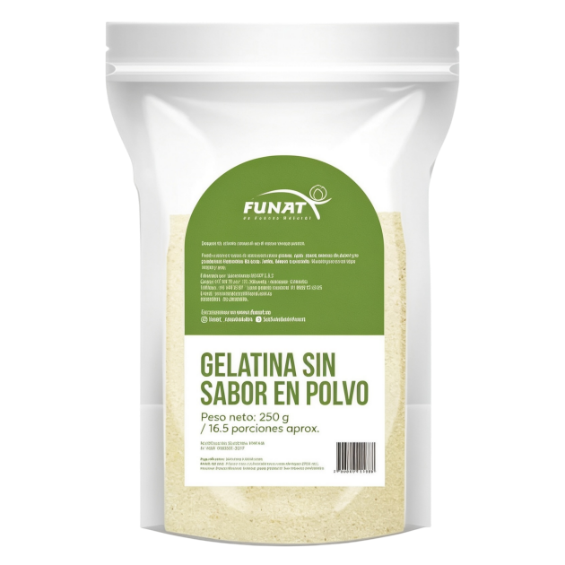 Gelatina Sin Sabor en Polvo Funat – 250 g