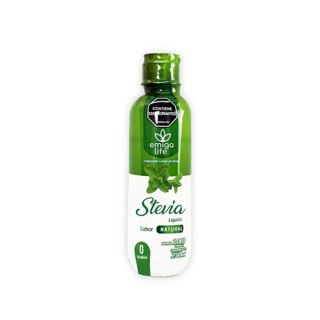 Stevia Líquida Natural Emiga Life 250 ml