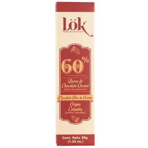 BARRA DE CHOCOLATE LOK 60% CACO 35 Gr